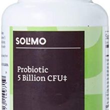 Amazon Brand - Solimo Probiotic 5 Billion CFU, 8 strains with 60 mg Prebiotic Blend, 60 Vegetarian Capsules, 2 Month Supply, Supports Healthy Digestion