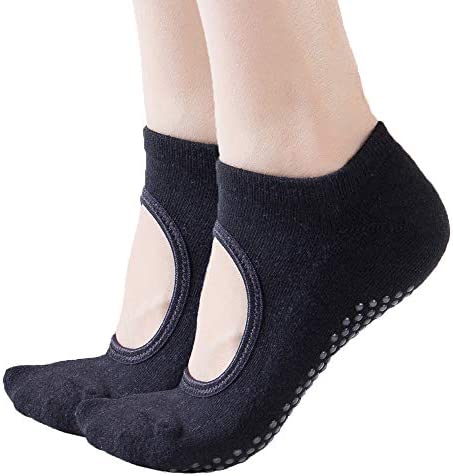 Toes&Feet Women's Cushioned Padded Anti-Slip Grips Yoga Pilates Ballet Barre PiYo Socks
