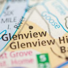 Part of a map that has the word Glenview on it