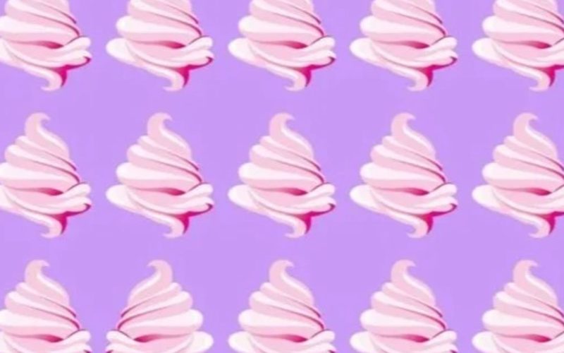 You have the eyes of a hawk if you can spot the odd ice-cream scoop in less than five seconds