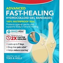 All Health Advanced Fast Healing Hydrocolloid Gel Bandages, Assorted Sizes, 6 ct | 2X Faster Healing for First Aid Blisters or Wound Care