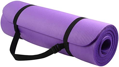 BalanceFrom All Purpose 1/2-Inch Extra Thick High Density Anti-Tear Exercise Yoga Mat with Carrying Strap and Yoga Blocks