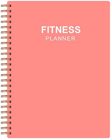Fitness Journal for Women & Men - A5 Workout Journal/Planner to Track Weight Loss, Fitness Planner for GYM, Bodybuilding Progress - Daily Health & Wellness Tracker, Pink