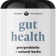 All-in-One Gut Health w/ Probiotics, Prebiotics, Digestion-Supporting Herbs, and Adaptogens - Leaky Gut Repair Formula to Support Gut Lining, Aid in Digestion, and Promote Good Bacteria