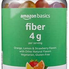 Amazon Basics (previously Solimo) Fiber 4g - Digestive Health, Supports Regularity - 90 Gummies (2 Gummies per Serving)