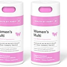 Health By Habit Womens Multi Supplement 2 Pack (120 Capsules) - 23 Essential Vitamins and Minerals, Supports General Health & Wellness, Non-GMO, Sugar Free (2 Pack)