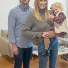 Aaron, Meagan and Libby love their newly remodeled home.