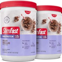 SlimFast Advanced Nutrition High Protein Meal Replacement Smoothie Mix, Creamy Chocolate, Weight Loss Powder, 20g of Protein, 12 Servings (Pack of 2) (Packaging May Vary)