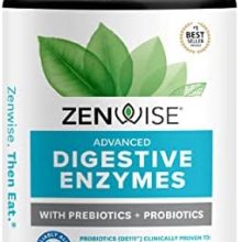 Zenwise Probiotic Digestive Multi Enzymes, Probiotics for Digestive Health, Bloating Relief for Women and Men, Enzymes for Digestion with Prebiotics and Probiotics for Gut Health - 60 Count
