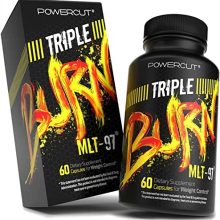 powercut Triple Burn MLT-97 Weight Loss Fat Burner Diet Pills for Women & Men, Appetite Suppressant, 30 Days Supply