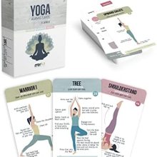 merka Yoga Pose Cards (50), Yoga Accessories for Beginners to Masters; Yoga Cards Deck of Poses and Asanas for Men, Women, and Children; Flash Cards of Yoga Poses