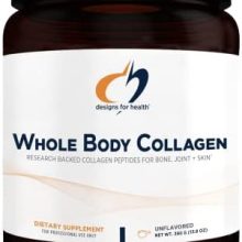Designs for Health Whole Body Collagen - Collagen Powder for Skin, Joint + Bone Health - Research-Backed Fortigel, Fortibone & Verisol Collagen Peptides, Unflavored (30 Servings)