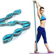 DEHUB Stretch Strap, Elastic Yoga Stretching Strap, Multi-Loop for Physical Therapy, Pilates, Yoga, Dance & Gymnastics Exercise and Flexible Pilates Stretch Band