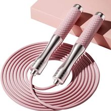 Speed Jump Rope for Fitness - Skipping Rope for Women Men Exercise with Adjustable Length Jumping Rope and Alloy & Silicone Handles Suitable for Workout Boxing Home Gym