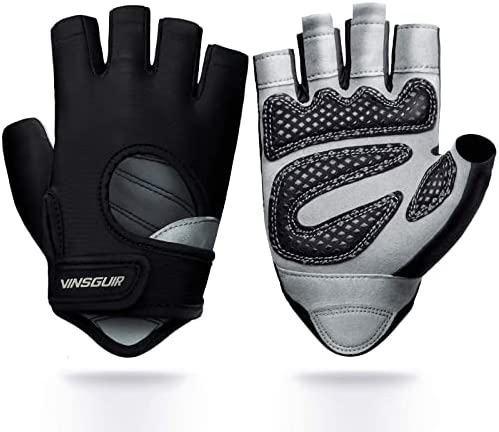 VINSGUIR Workout Gloves for Men and Women, Weight Lifting Gloves with Excellent Grip, Lightweight Gym Gloves for Weightlifting, Cycling, Exercise, Training, Pull ups, Fitness, Climbing and Rowing