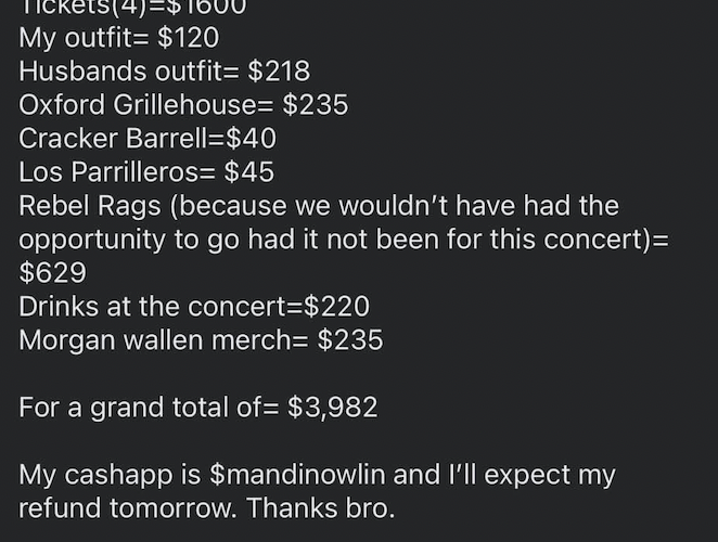 Morgan Wallen Fan Invoices Musician $4,000 For Canceled Show