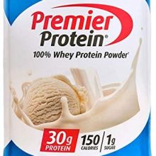 Premier Protein Powder, Vanilla Milkshake, 30g Protein, 1g Sugar, 100% Whey Protein, Keto Friendly, No Soy Ingredients, Gluten Free, 17 servings, 23.3 ounces