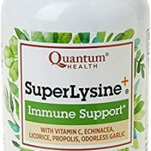 Quantum Health SuperLysine+ Advanced Formula Immune Support Supplement|Formulated with Vitamin C, Echinacea, Licorice, Propolis, and Odorless Garlic|180 Tablets