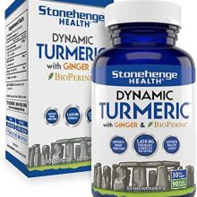 Stonehenge Health Dynamic Turmeric Curcumin with Ginger - High Potency - 1,650 mg Turmeric with 95% Curcuminoids & BioPerine, Supports Joint Pain & Inflammation, 90 Vegetarian Capsules