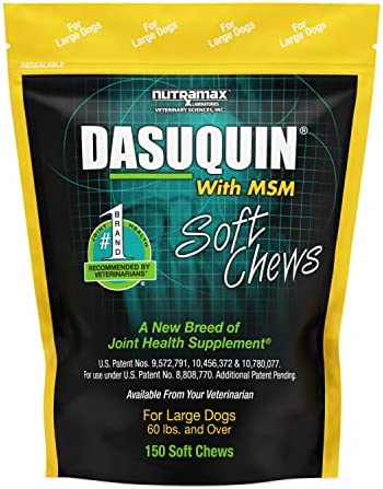 Nutramax Dasuquin with MSM Joint Health Supplement for Large Dogs - With Glucosamine, MSM, Chondroitin, ASU, Boswellia Serrata Extract, and Green Tea Extract, 150 Soft Chews