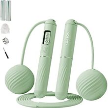 Jump Rope with Counter,YOTTOY Cordless Weighted Skipping Jump Rope for Fitness Exercise, Ropeless Jump Rope with Large Cordless Ball for Women Training Indoor and Outdoor