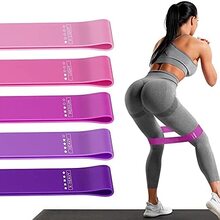 Resistance Loop Exercise Bands Exercise Bands for Home Fitness, Stretching, Strength Training, Physical Therapy, Crossfit, Elastic Workout Bands for Women Men Kids, Set of 5