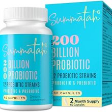 200 Billion CFU Probiotics - High Potency Probiotics for Women and Men, 12 Probiotic Strains with 3 Prebiotic, for Immune Digestive Gut Health Bloating & Gas, Shelf Stable - 60 Caps (60 Days Supply)