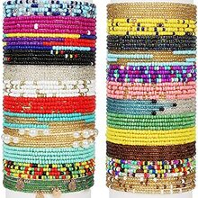 24Pcs Waist Beads for Women Weight Loss Colorful Beaded Body Chain Waist Jewelry Belly Bead Body Chain Jewelry for Women