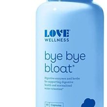 Love Wellness Bye Bye Bloat, Digestive Enzymes Supplement - 60 Capsules - Bloating & Gas Relief - Helps Reduce Water Retention & Overall Digestive Health - Safe & Effective With Fenugreek, & Dandelion