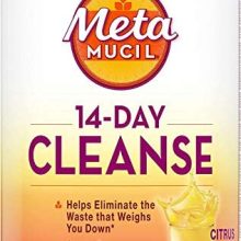 Metamucil, 14-Day Cleanse, Psyllium Husk Fiber Supplement, Eliminate Waste & Promote Regularity, Sugar-Free, Citrus Flavor, (6.1 OZ)
