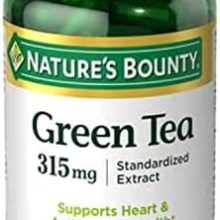 Nature's Bounty Green Tea Pills and Herbal Health Supplement, Supports Heart and Antioxidant Health, 315mg, 100 Capsules