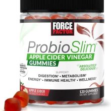 ProbioSlim Apple Cider Vinegar Gummies with Organic Apple Cider Vinegar and LactoSpore Probiotics and Prebiotics to Support Digestion, Metabolism, and Immune Health, 120 Count (Pack of 1)
