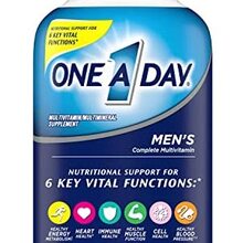One A Day Men’s Multivitamin, Supplement Tablet with Vitamin A, Vitamin C, Vitamin D, Vitamin E and Zinc for Immune Health Support, B12, Calcium & more, 200 count