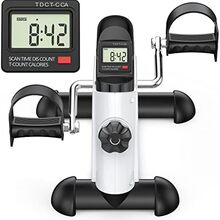 FEIERDUN Under Desk Bike Pedal Exerciser, Mini Exercise Bike for Arm/Leg Exercise, Under Desk Exercise with LCD Screen Display for Home/Office Workout