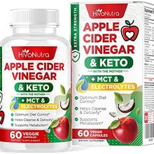 4X Strength Apple Cider Vinegar Capsules + Keto & MCT Oil for Women & Men - Diet Supplement Helps Cleanse & Detox - Supports Healthy Diet - Vegan ACV Pills with Mother (60 Count (Pack of 1))