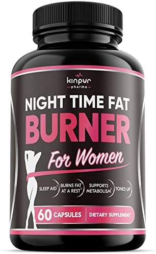 Kinpur Pharma Night Time Fat Burner for Women - Weight Loss Supplement, Appetite Suppressant - Premium Weight Loss Pills for Women - Metabolism Booster - Natural Plant Extract