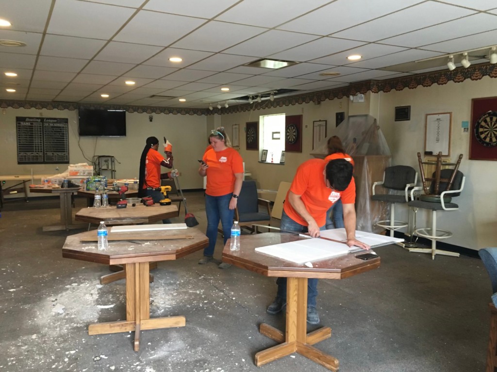 Thanks to Home Depot for work at Willoughby Veterans of Foreign Wars Post 1500